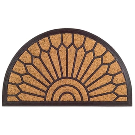 Imports Decor Inc Imports Decor 401NBRCM Half Round Lily Door Welcome Mat 401NBRCM